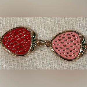 Strawberry Bag chain Or Key chain. Gold tone.